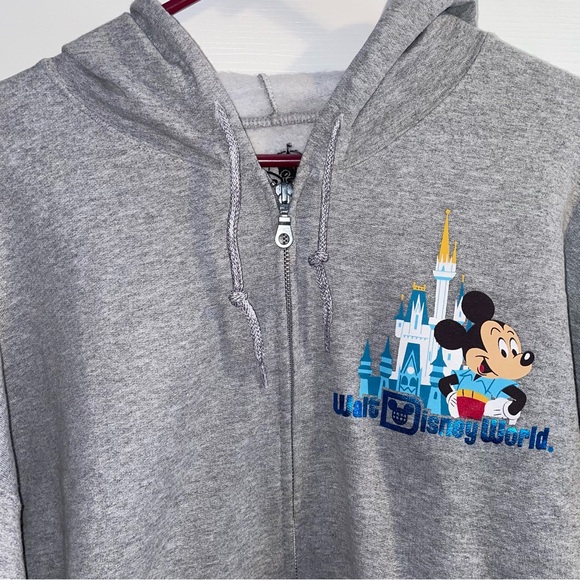 Disney Tops - Walt Disney World Mickey Gray Zip Hoodie Sweatshirt